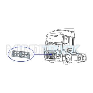 پلاستیک وسط جلو پنجره بالا جای ارم رنو - پلاستیک pp6 - منعطف - رنگ اصلی