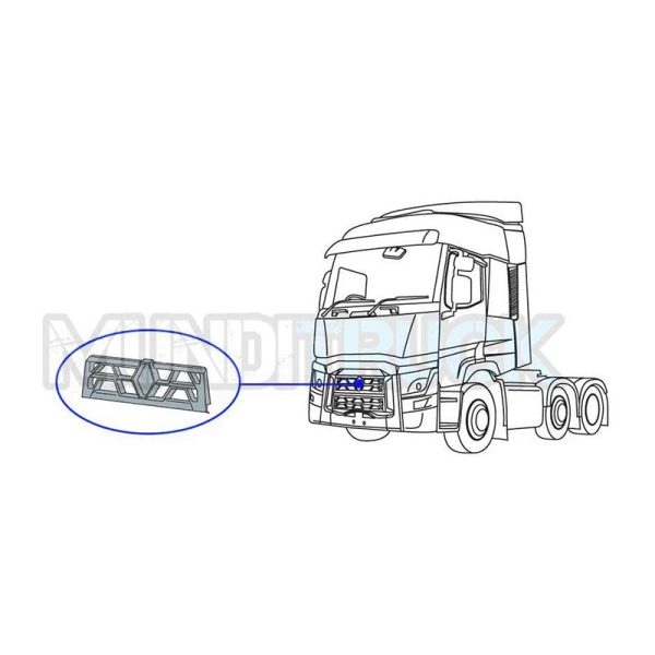 پلاستیک وسط جلو پنجره بالا جای ارم رنو - پلاستیک pp6 - منعطف - رنگ اصلی